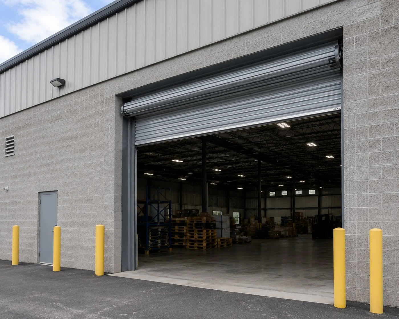 Commercial garage door repair Columbus Ohio — warehouse overhead door