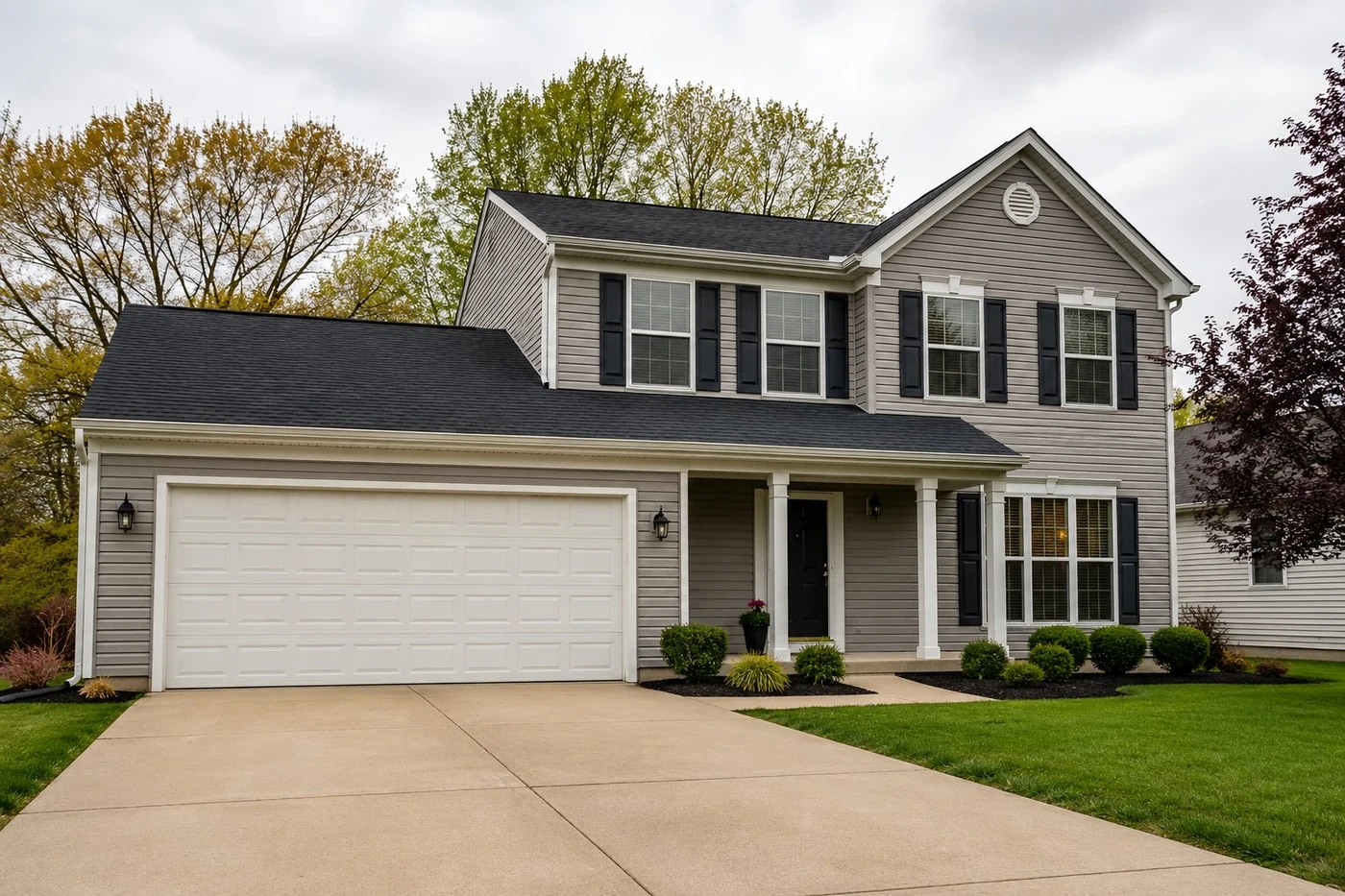 Columbus Ohio home with attached two-car garage — Columbus Garage Door Service